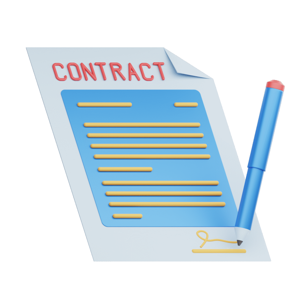 Contract and pen icon