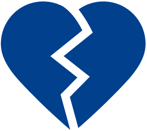 Heart broken icon - Kansas