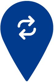 Location pin with arrows icon - Kansas
